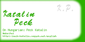 katalin peck business card
